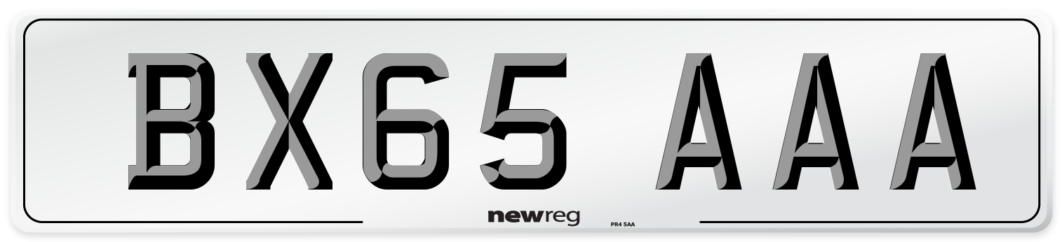 BX65 AAA Number Plate from New Reg